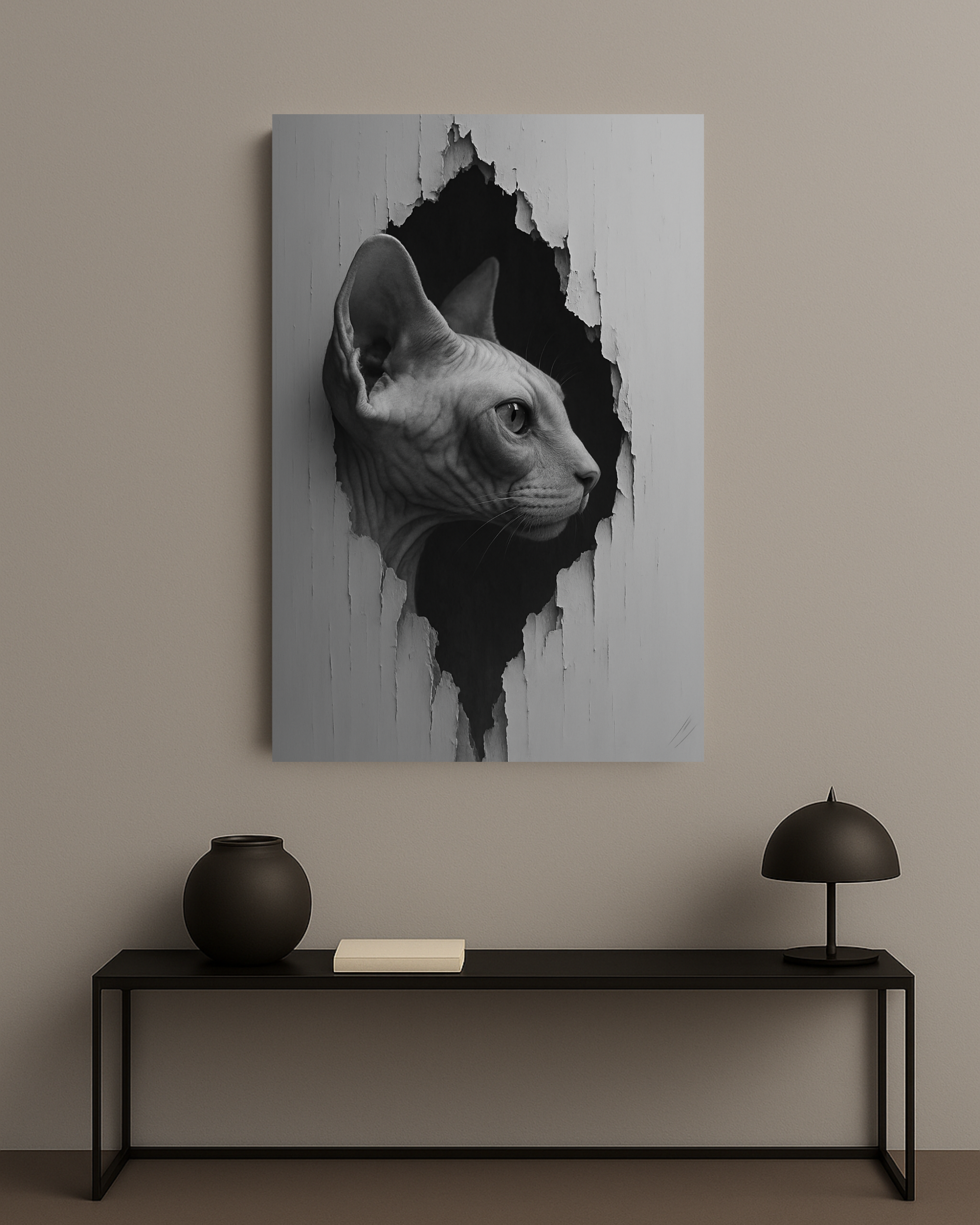 Noir Cat Portraits - Side Profile